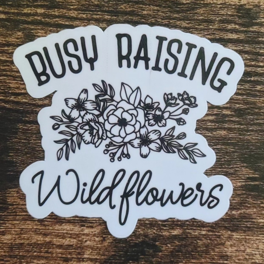 Busy Raising Wildflower Stickers